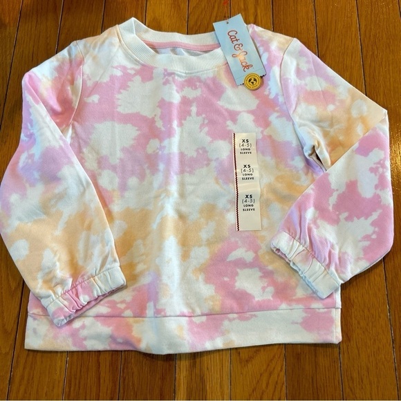 New 3 Piece Lot Old Navy Blue Skinny Jeans Shorts Cat & Jack Sweatshirt Size 4T - Picture 7 of 12